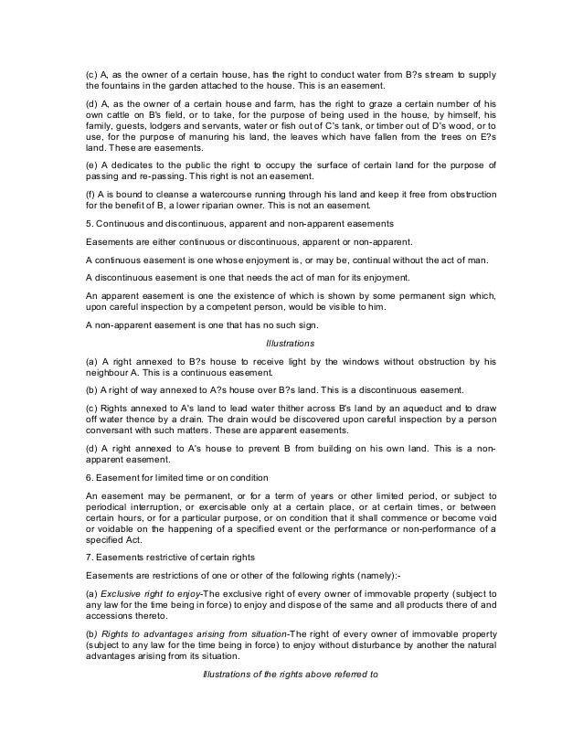 Easement Act 1882 Pdf